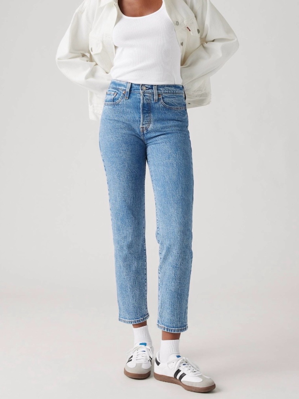 Levi's Wedgie Straight Love in the Mist Raw Hem Jeans W25 L28